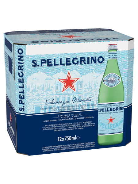 Picture of San Pellegrino Sparkling Natural Mineral Water 12 x 750ml (9L)
