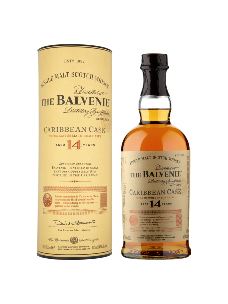 Picture of The Balvenie Caribbean Cask Aged 14 Years Single Malt Scotch Whisky 70cl