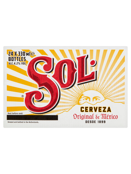 Picture of Sol Original Lager Beer 24 x 330ml Bottles