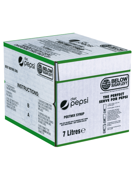 Picture of Diet Pepsi Cola Postmix Syrup Bag-in-Box 7L