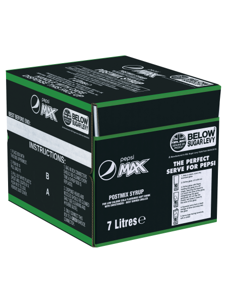 Picture of Pepsi Max Cola Postmix Syrup 7 Litres