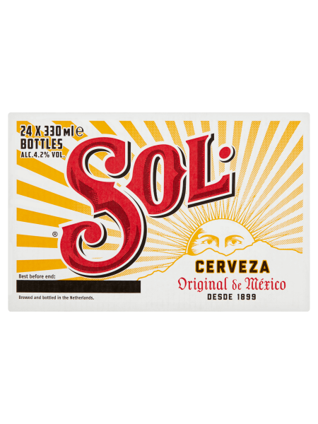 Picture of Sol Original Lager Beer 24 x 330ml Bottles