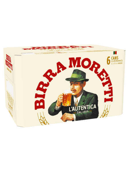 Picture of Birra Moretti Premium Lager Cans 6 x 330ml