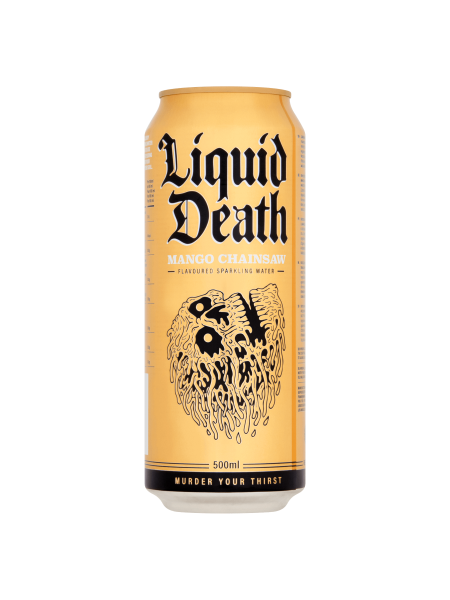 Picture of Liquid Death Mango Chainsaw Flavoured Sparkling Water 500ml
