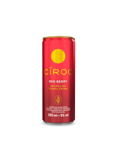 Picture of Ciroc Red Berry Sparkling Vodka Drink 5% vol 250ml Can