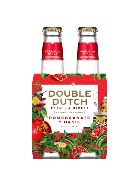 Picture of Double Dutch Premium Mixer Pomegranate & Basil 4 x 200ml