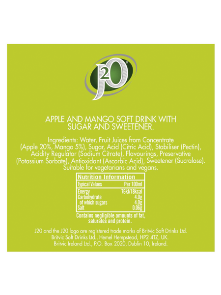 Picture of J2O Apple & Mango 4 x 275ml