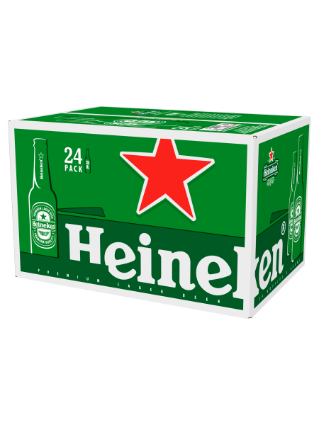 Picture of Heineken Original Pure Malt Lager Beer Bottles 24 x 330ml