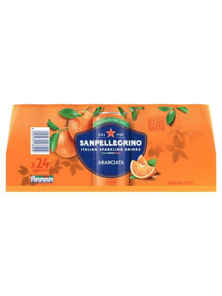 Picture of San Pellegrino Sparkling Orange Beverage 24 x 330ml