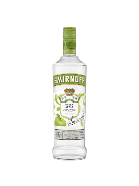 Picture of Smirnoff Green Apple Flavoured Vodka 37.5% vol 70cl