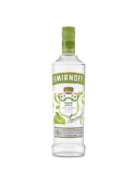 Picture of Smirnoff Green Apple Flavoured Vodka 37.5% vol 70cl