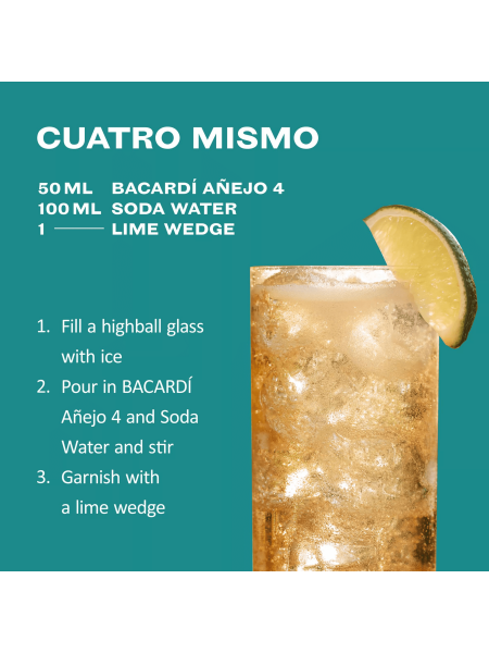 Picture of BACARDÍ Añejo 4 Year Old Premium Aged Rum, 70cl