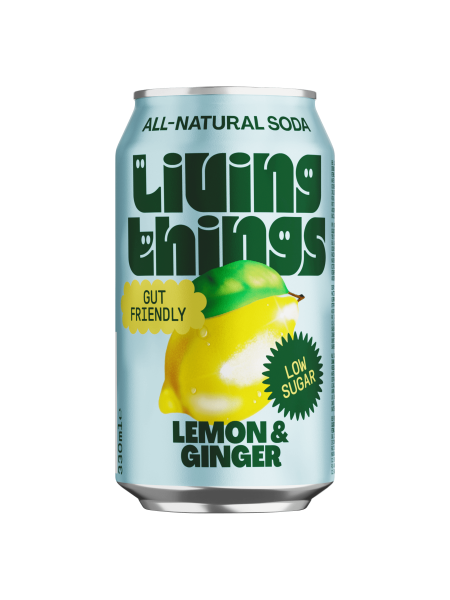 Picture of Living Things Lemon & Ginger 12 x 330ml