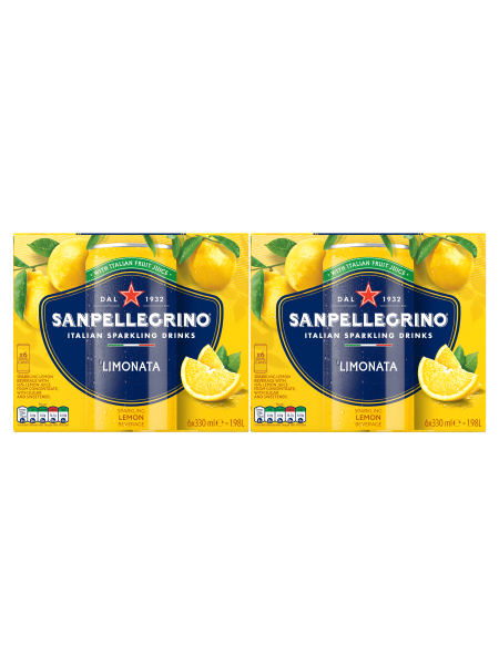 Picture of San Pellegrino Sparkling Lemon Beverage 6 x 330ml (1.98L)