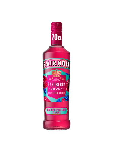 Picture of Smirnoff Raspberry Crush Vodka Based Flavoured Spirit Drink 35% vol 70cl